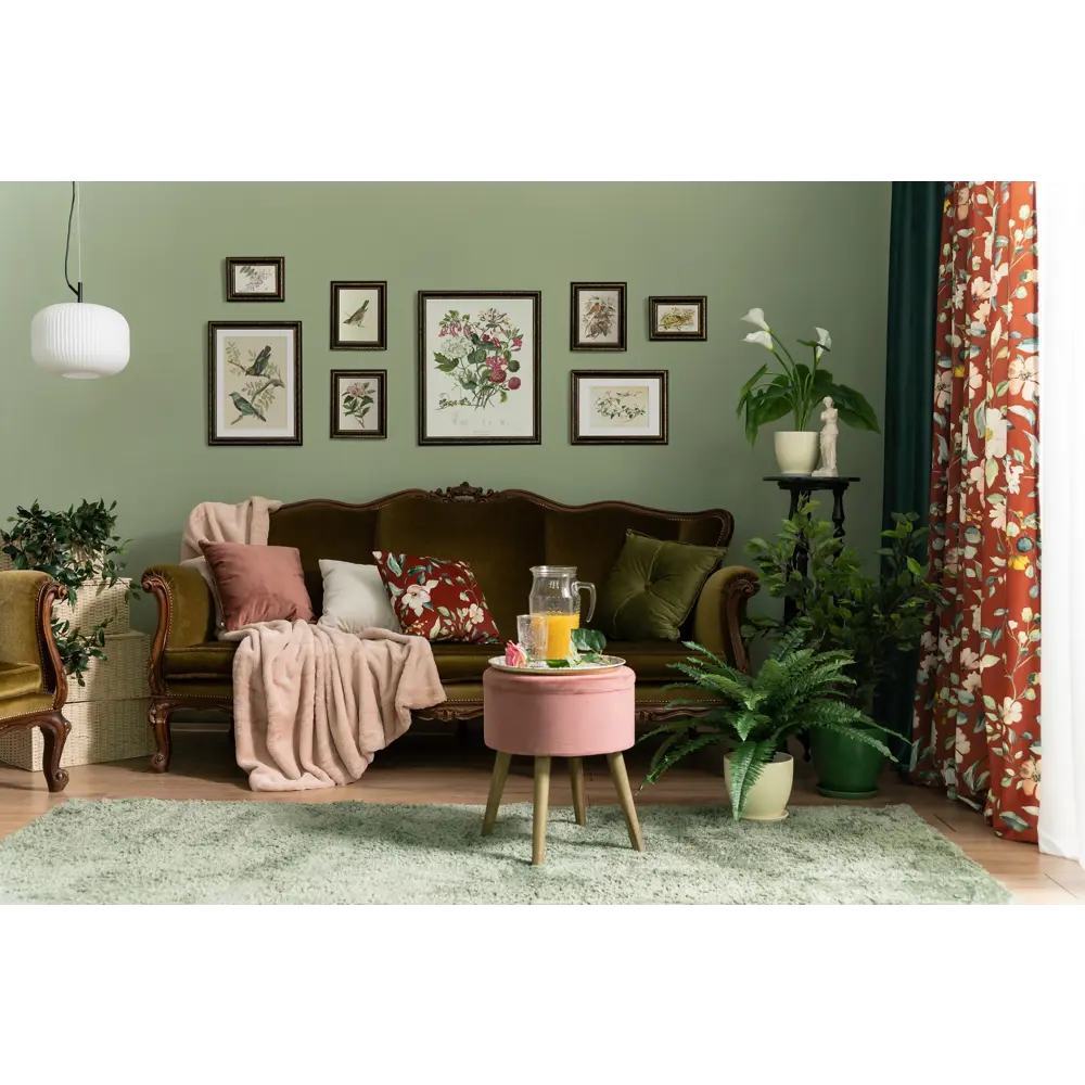 Табурет с мягкой обивкой «TESS» цвет красный Atmosphera STLM-2116480 - Вид №3