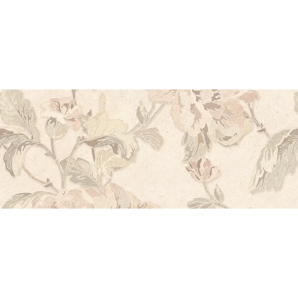 Декор настенный Пиона №3 20x50 см цвет бежевый Golden Tile STLM-2133763