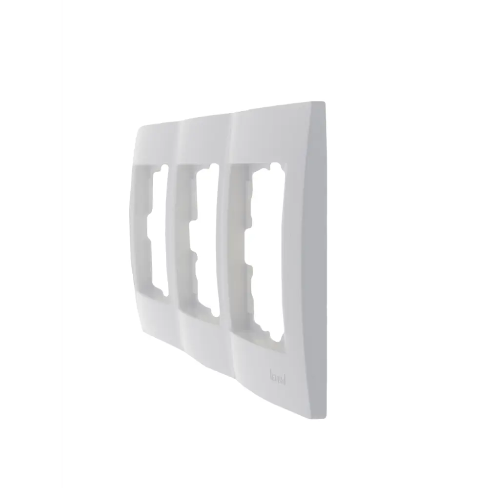 Рамка для розеток и выключателей Lezard Karina 3 поста горизонтальная цвет белый STLM-2172269 - Вид №2