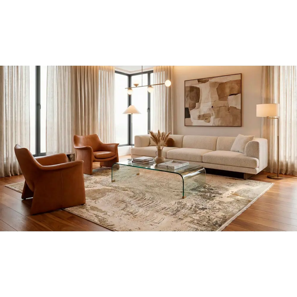 Ковер Иран Lavin 150x225 см полиэстер LV-020 цвет кремовый 89454031 STLM-2121418 Santreyd  - Вид №5