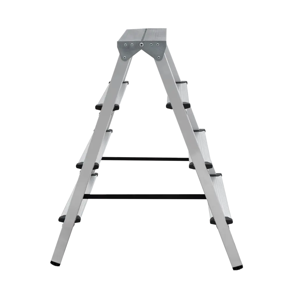 Стремянка двухсторонняя Новая Высота Kroft 1120 4 ступени алюминий STLM-2012570 - Вид №2