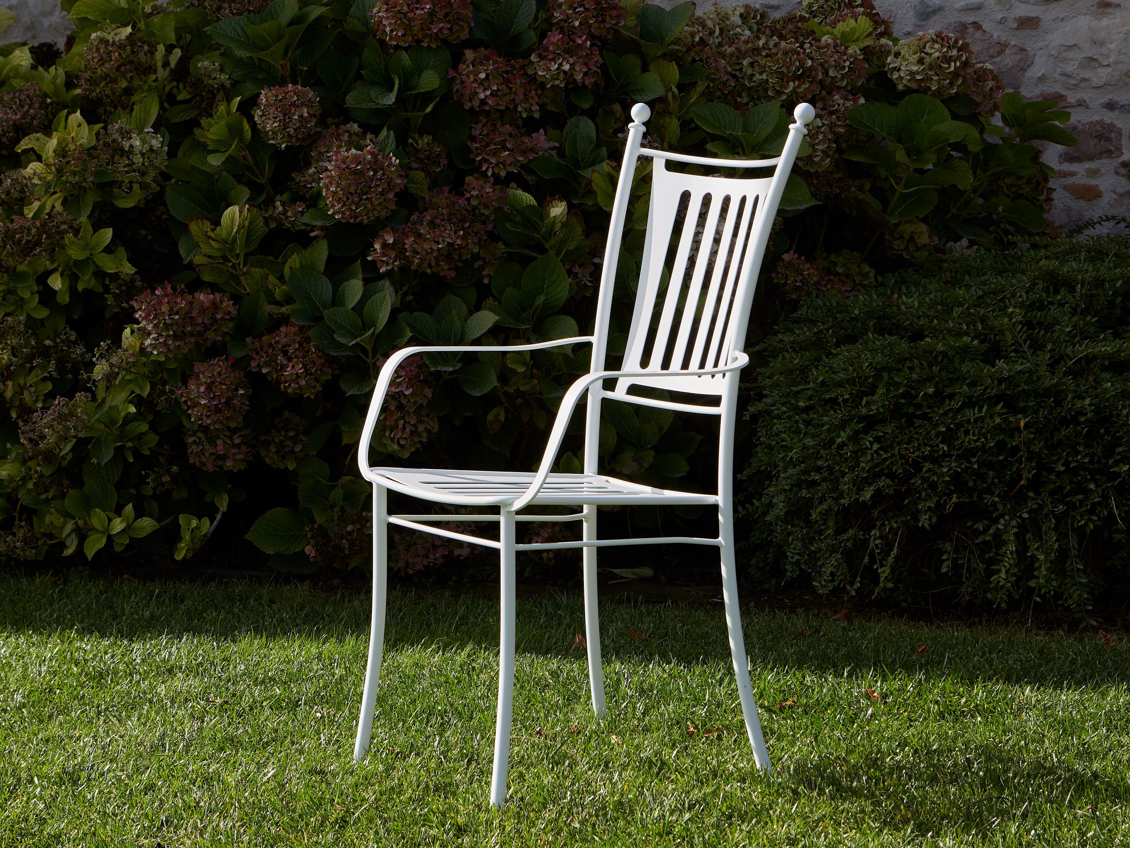 Садовый стул из нержавеющей стали с подлокотниками DOMIZIANI классический ARCH-00113617