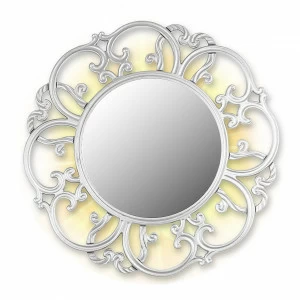 Круглое зеркало настенное серебро TIFFANY IN SHAPE TIFFANY 00-3860107 Серебро