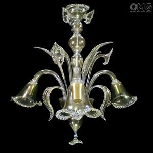 1105 ORIGINALMURANOGLASS Люстра Золотая Адриатика - Акватик - Муранское стекло OMG  см