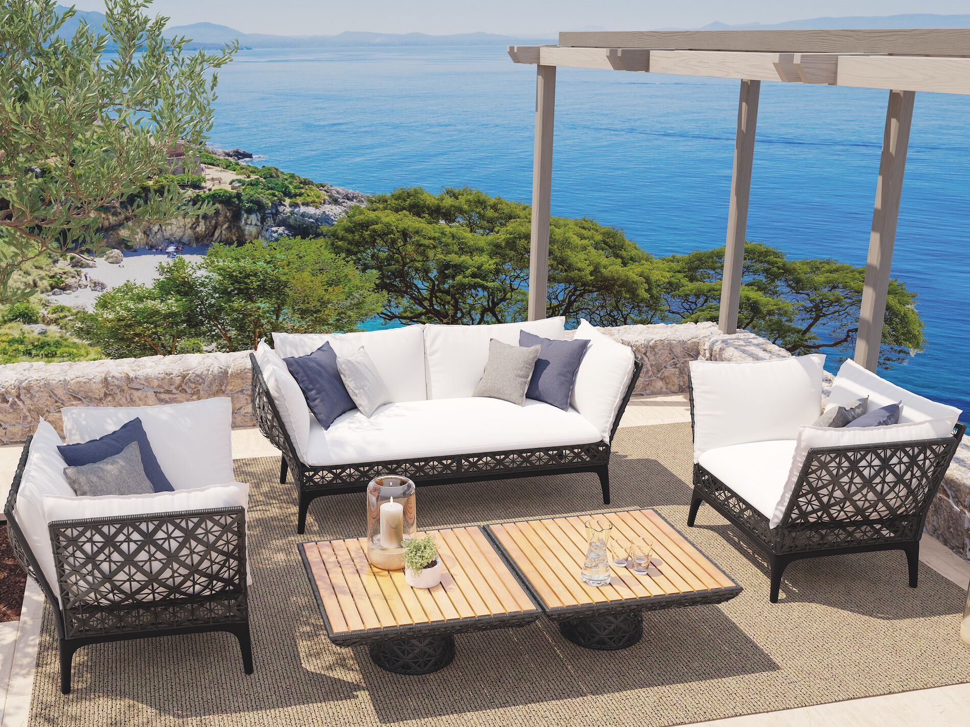 Садовое кресло из смолы с подлокотниками Walters Reverie ARCH-00106798 - Вид №3