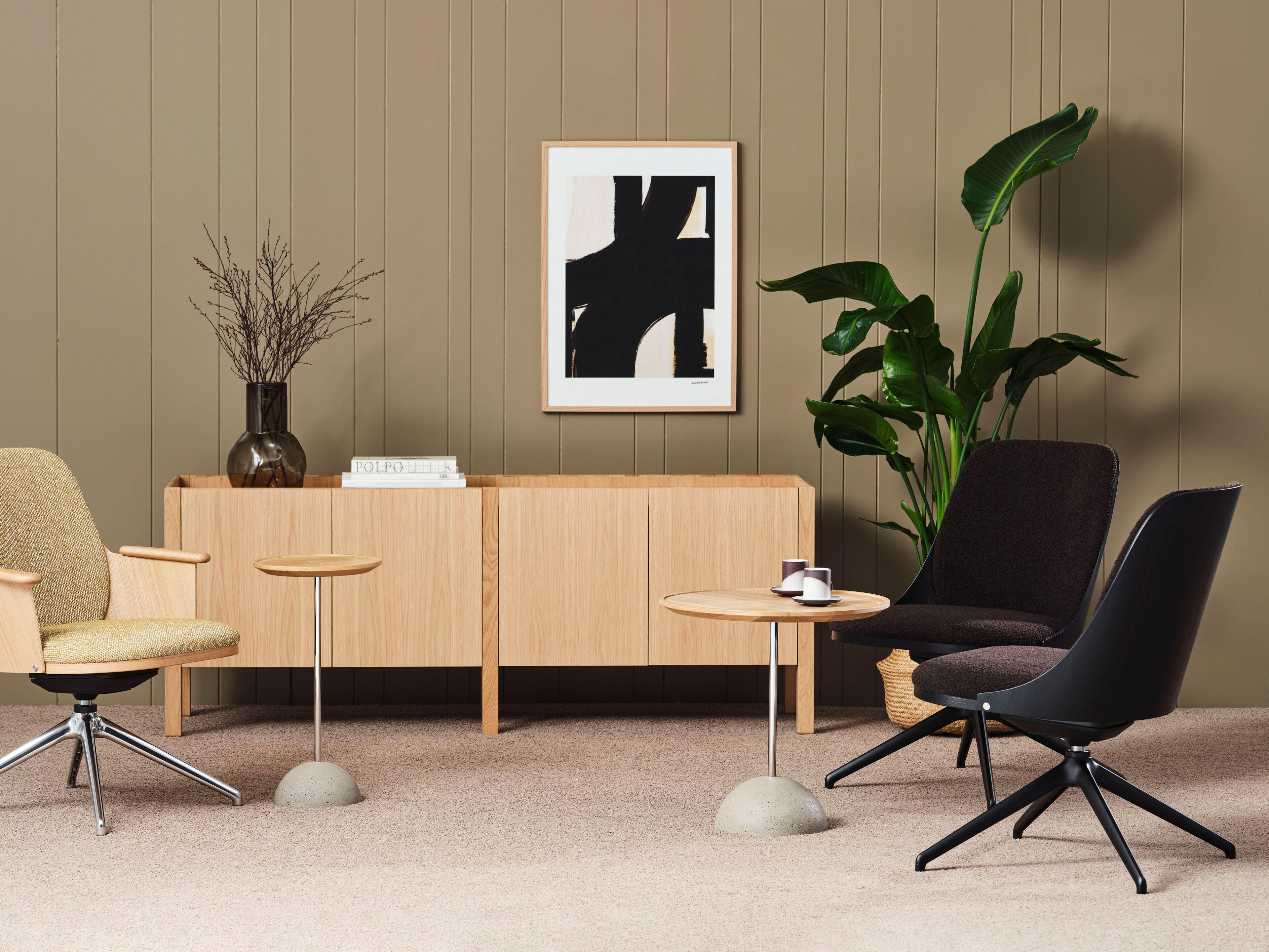 Тканевый поворотный стул с подлокотниками Karl Andersson SANDER LOUNGE ARCH-00110823 - Вид №3