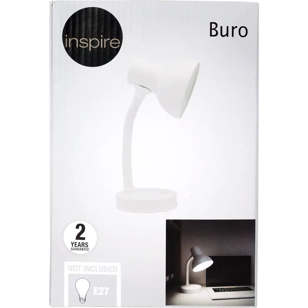 Настольная лампа Inspire Buro E27x40 Вт цвет белый STLM-2169368 - Вид №5