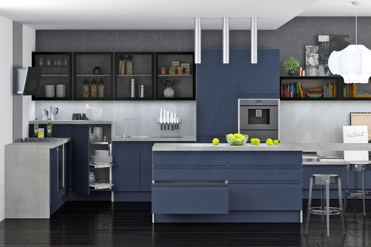 Ручки для кухонной мебели  Фрезеровка «Модерн RF10» Гравий №296 SIDAK SIST3303-7436 - Вид №1