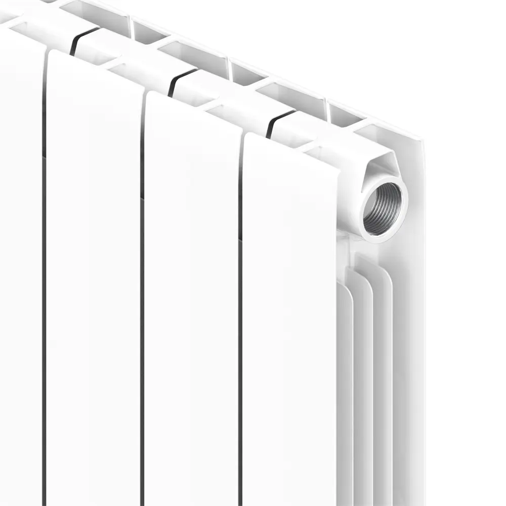 Радиатор секционный Rifar Flip 500/75 12 секций боковое подключение биметалл белый STLM-2141446 - Вид №3