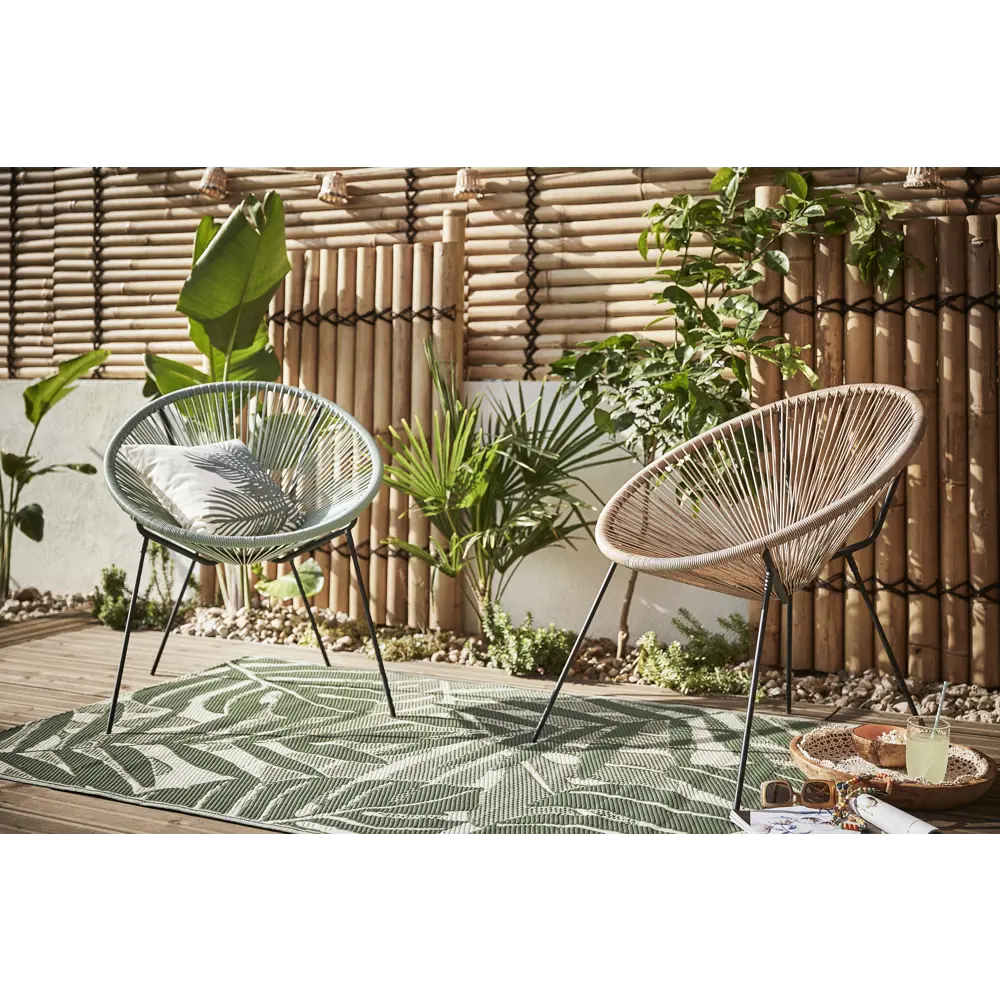 Кресло садовое Acapulco 69x80x73 см сталь/искусственный ротанг бежевый Santreyd STLM-2056038 - Вид №12