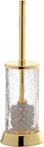 6604/GO-CRD Surya Crystal, напольный ерш с крышкой на металлич. основании, цвет золото - эффект битого стекла