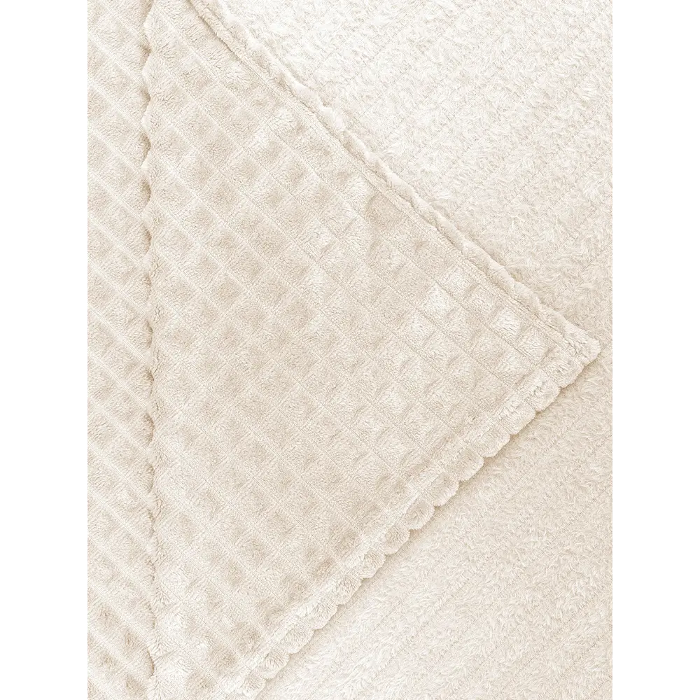 Плед Кубики 200x220 см фланель цвет шампань TEXREPUBLIC STLM-2011394