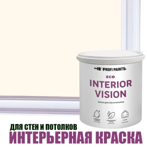 91951643 Краска для стен и потолков моющаяся Profipaints Eco Interior Vision матовая цвет молочный коктейль 2.7л STLM-1493460