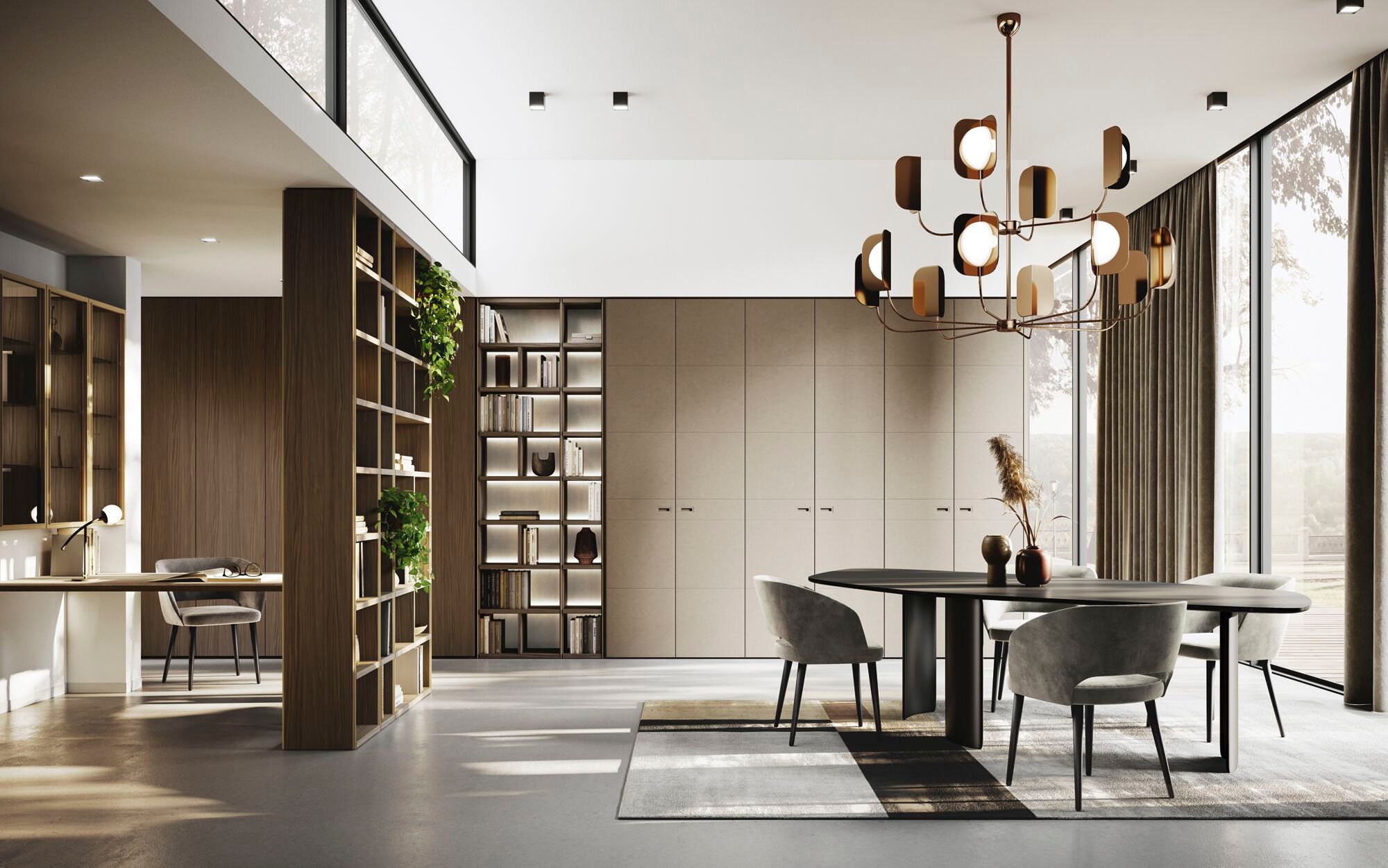 Шкаф из искусственной кожи на заказ Guzzini & Fontana Ellington ARCH-00010485 - Вид №1