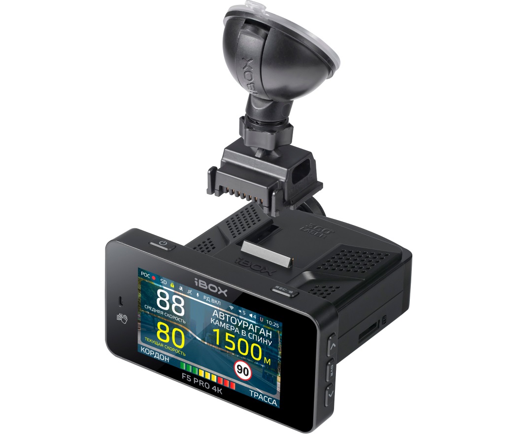 5638349 Видеорегистратор с радар-детектором iBOX F5 PRO 4K LaserScan WiFi Signature Dual STDN-0037647 - Вид №2