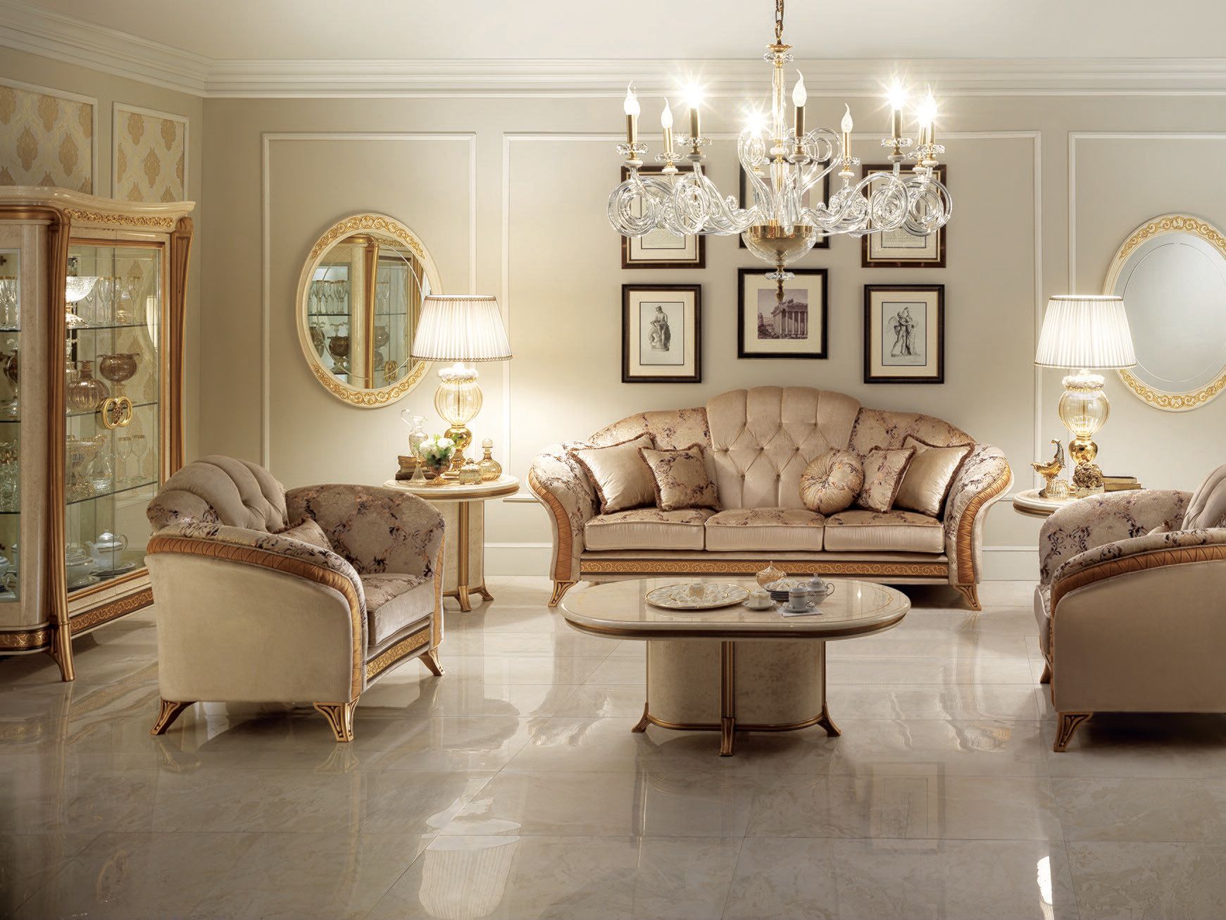 Овальный журнальный столик для гостиной Arredoclassic Мелодия ARCH-00019225 - Вид №1