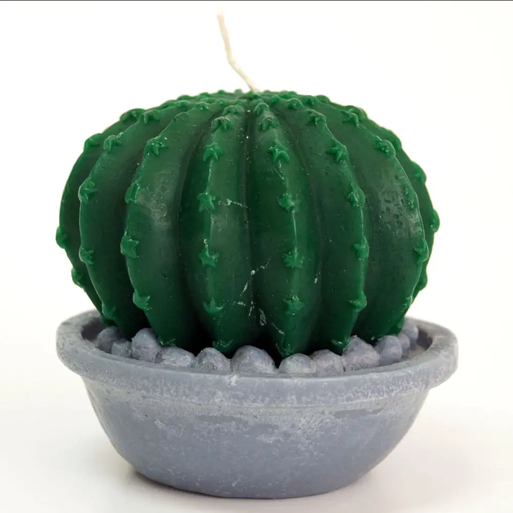 Свеча парафиновая Кактус в горшочке белая EVIS STLM-2186670 - Вид №2