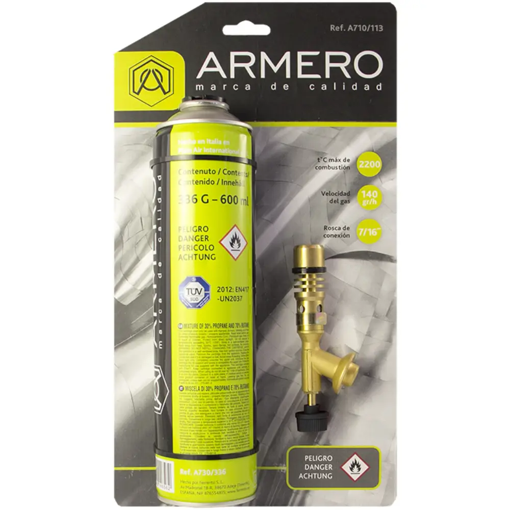 Горелка газовая с баллоном Armero A710/113, резьба 7/16 дюймов STLM-2109455 - Вид №1