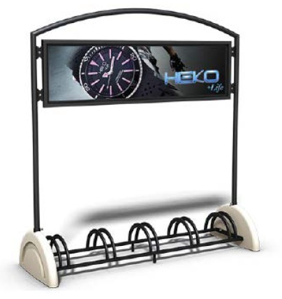 11845 КОМБО ИНФО, велопарковка из бетона LAB.Space  - Вид №1