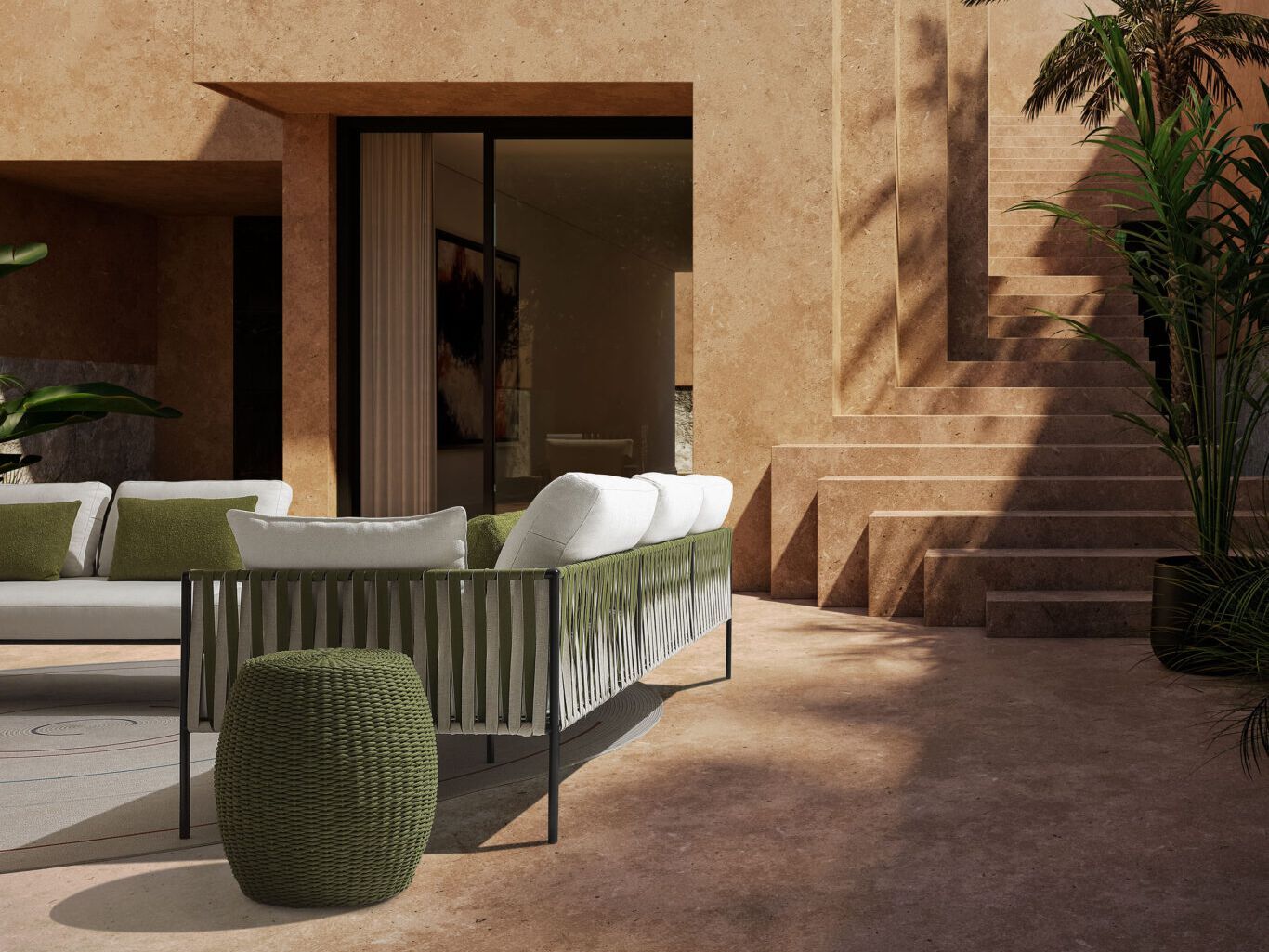 Тканевый модульный садовый диван Nodo Italia Zip ARCH-00081290 - Вид №6