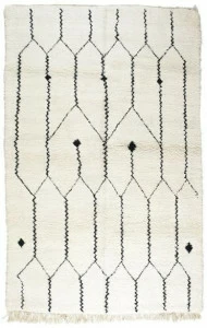 AFOLKI Прямоугольный шерстяной коврик с геометрическими мотивами Beni ourain Taa1156be