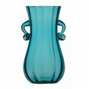 Ваза стеклянная голубая Leeta Blue Vase MAK-INTERIOR - 093528 Голубой