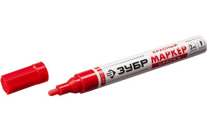16129373 Маркер-краска МК-750 красный, круглый наконечник, 06325-3 ЗУБР