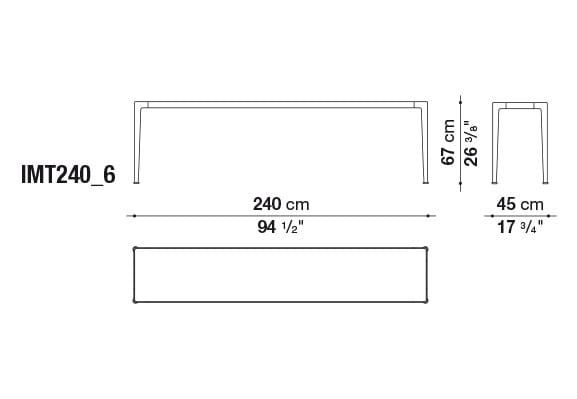 Прямоугольная консоль B&B Italia закрытый мирт ARCH-00122549 - Вид №3