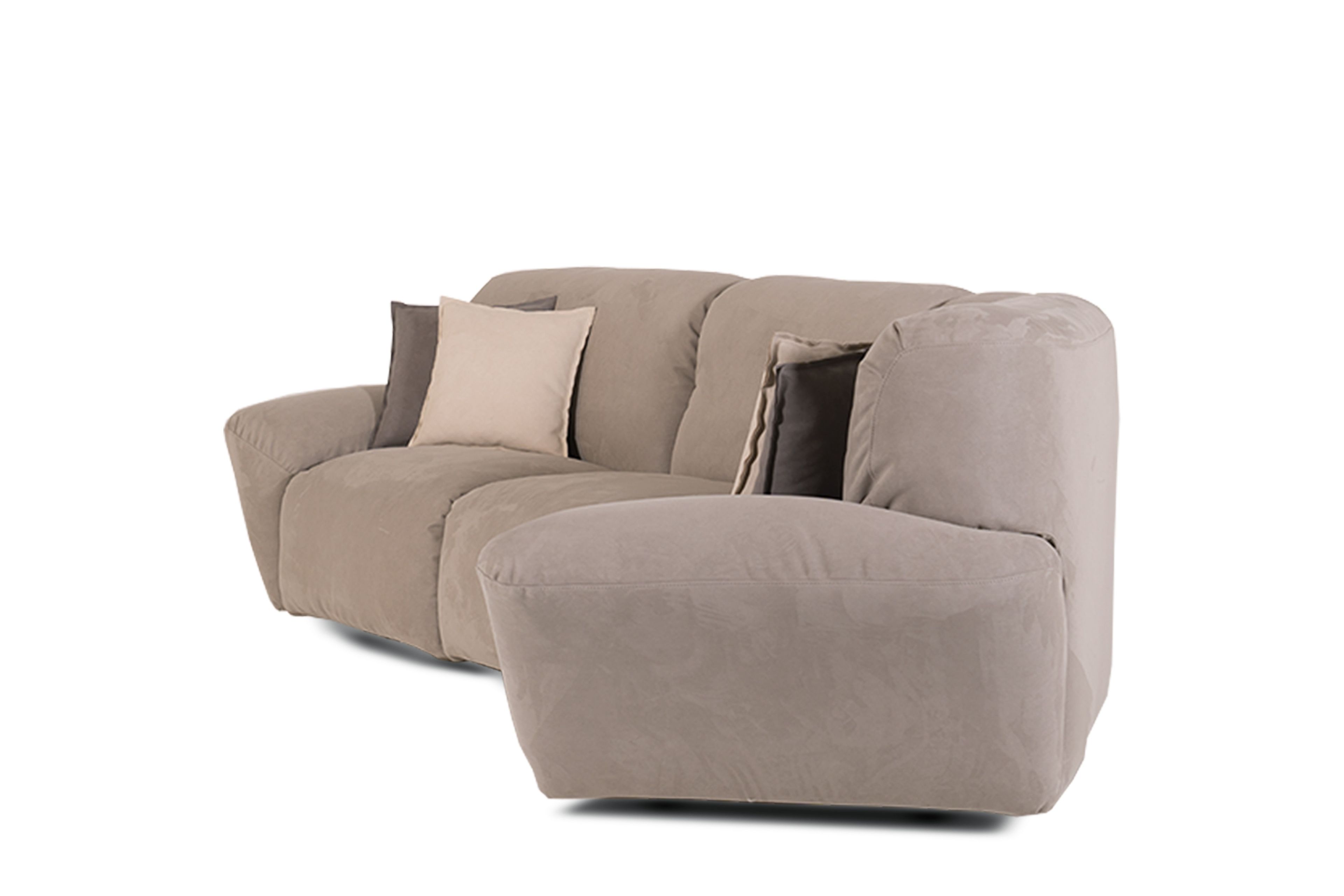 Изогнутый диван из микрофибры Mantellassi 1926 Beluga ARCH-00115325 - Вид №9