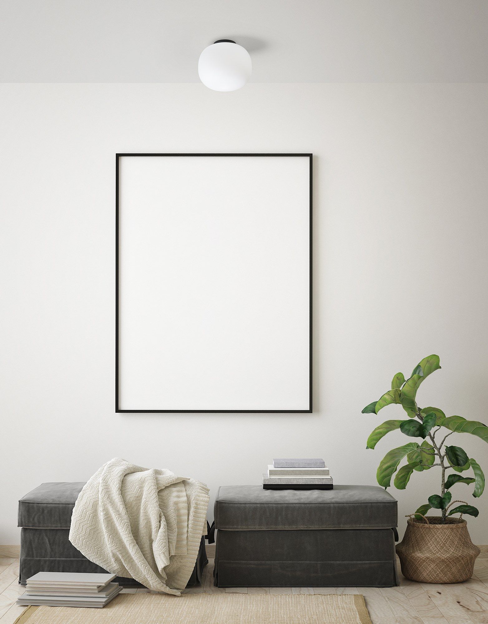 Потолочный светильник из опалового стекла Miloox ARCH-00003775 - Вид №2