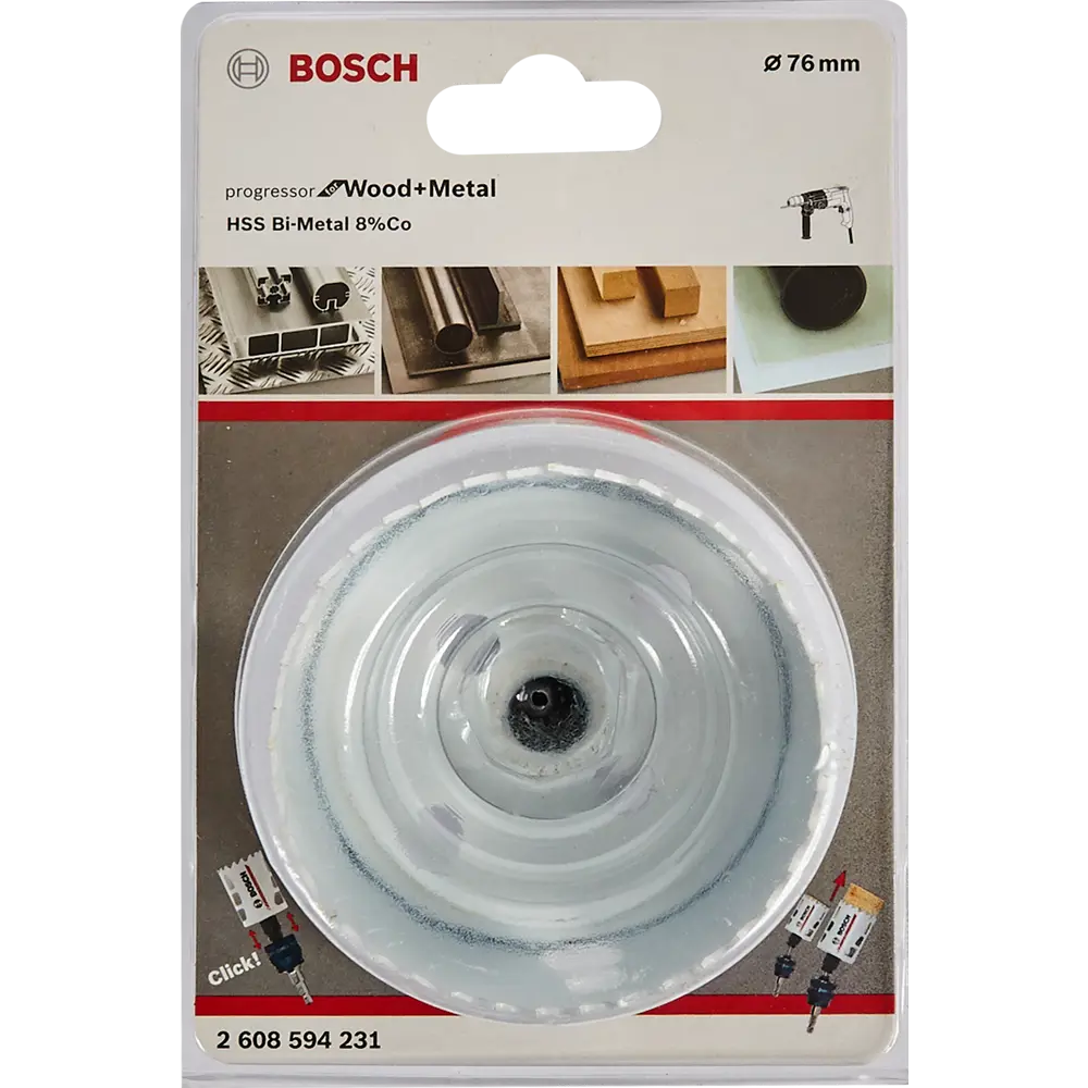 Коронка по стали биметаллическая Bosch Progressor 2608594231 76 мм 82857575 STLM-2169751 BOSCH PROFESSIONAL  - Вид №2