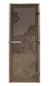 90376317 Дверь для сауны Банька в лесу бронза матовая люкс 190х70см STLM-0205556 DOORWOOD