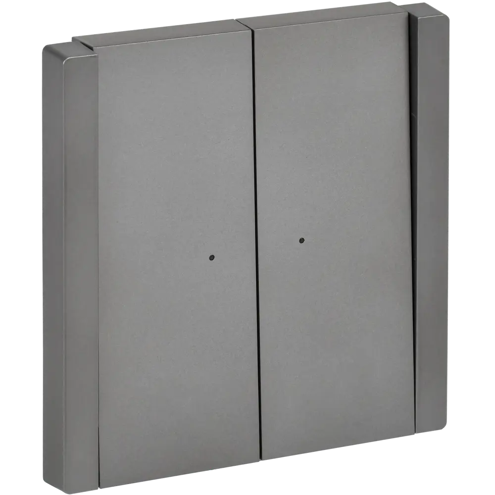 Выключатель встраиваемый IEK Forte&Piano 2 клавиши с подсветкой цвет сталь STLM-2072703