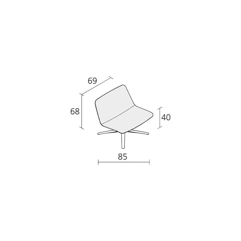 Тканевое вращающееся кресло Alias ARCH-00033596 - Вид №5