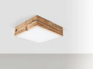 ENGI Бра / потолочный светильник из дерева и стекла Divetro wood Endw180