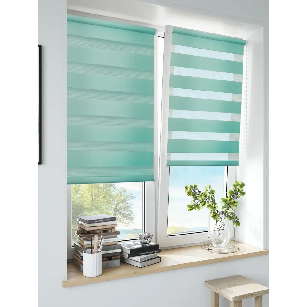 INSPIRE Peter - Рулонная штора день-ночь бирюза 140x175 см 85225661 STLM-0060095 - Вид №11