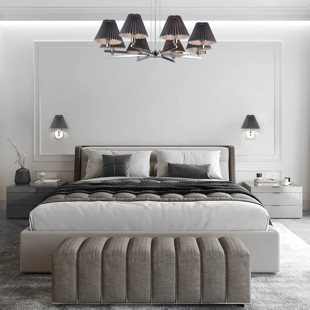 Люстра подвесная Peony 60136 8 ламп 14 м² цвет графит 89440739 STLM-2081037 Eurosvet  - Вид №6
