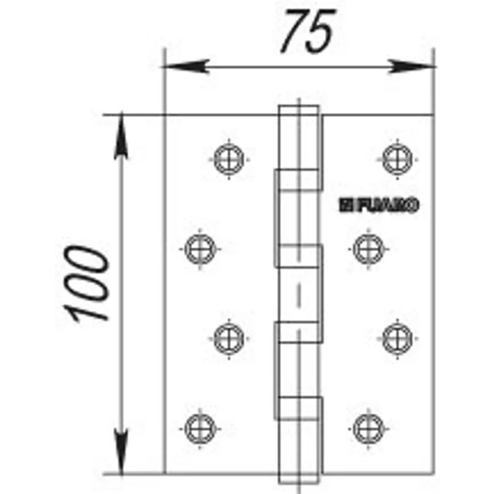 82105969 Петля универсальная U1004BB-GR/BL 100x75x2.5 мм сталь цвет графит STLM-0019064 FUARO Home - Вид №7