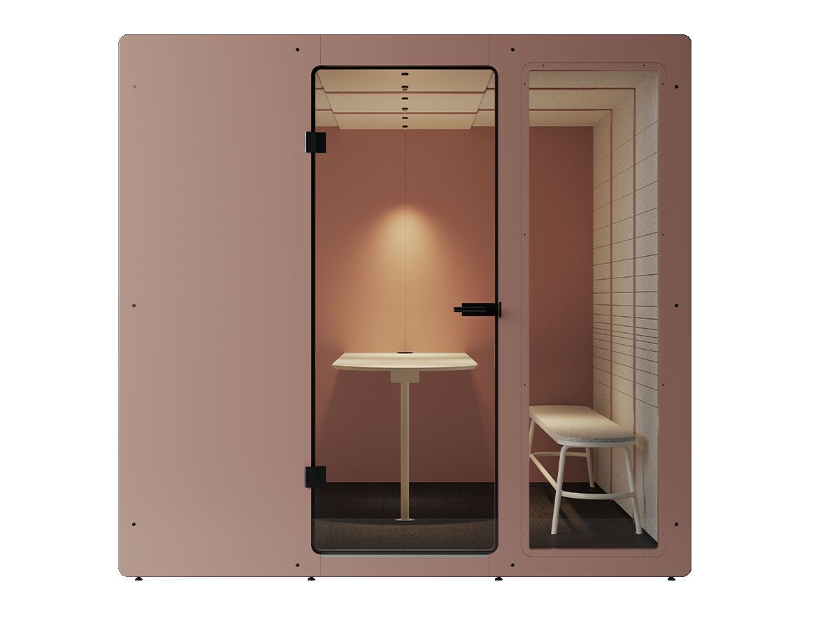 Акустическая офисная кабина со встроенным освещением IMPACT ACOUSTIC® CHATPOD 1200 BENCH ARCH-00053977 - Вид №1