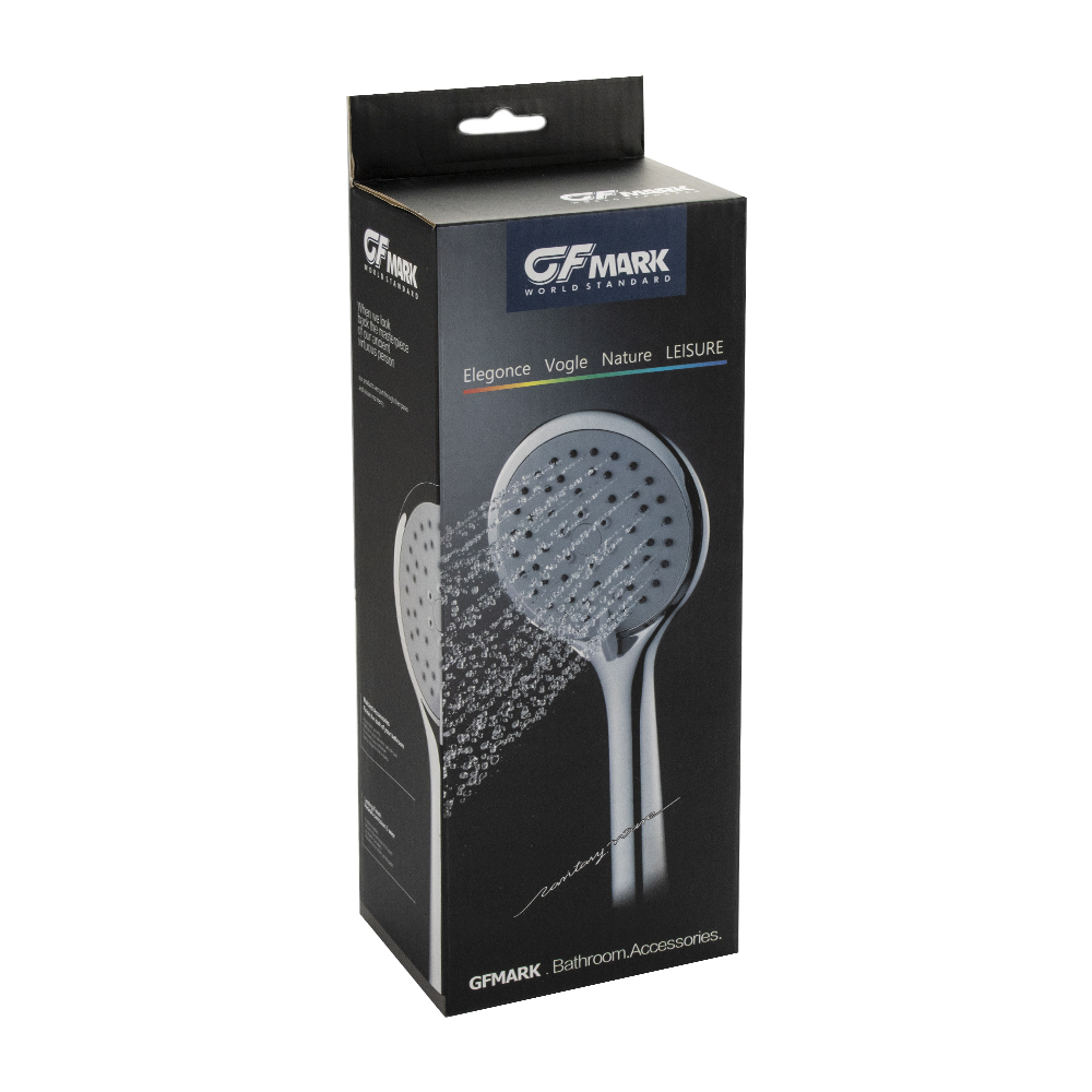 GFmark - Лейка душевая, массажная, с кнопочным переключением, 3 режима, код: 6018  - Вид №1