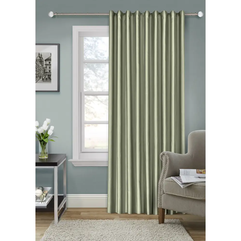 Штора на ленте Light 160x280 см цвет оливковый MIAMOZA STLM-2146765 - Вид №3