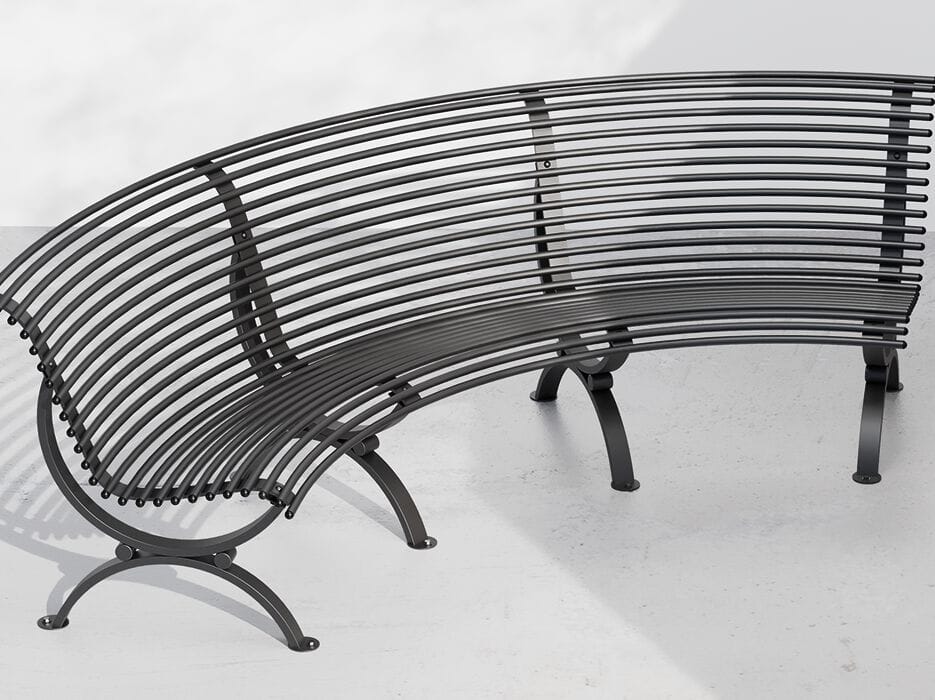 Изогнутая скамья с сиденьем вогнутой стороны DIMCAR ARCH-00031744 - Вид №1