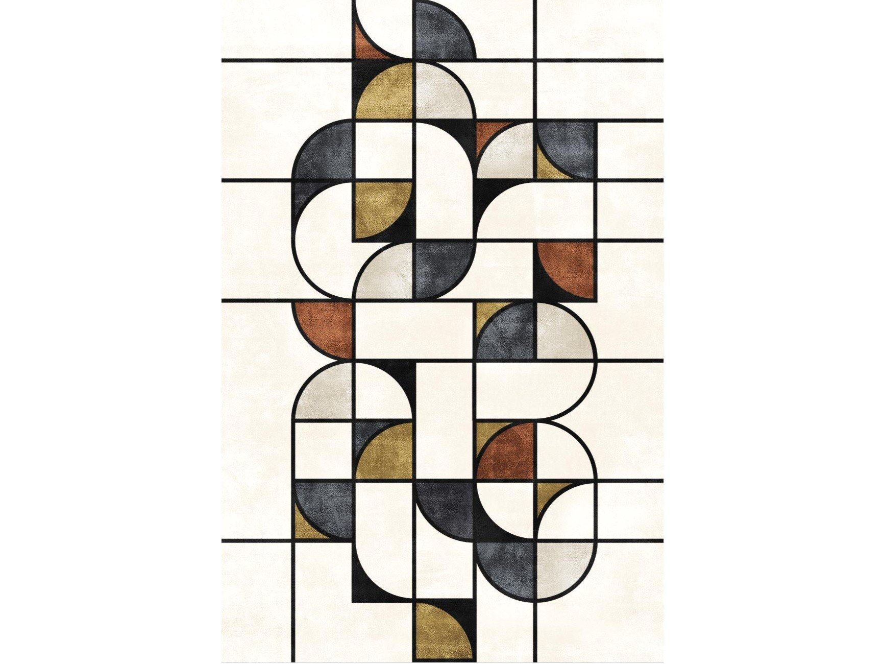 Ковер ручной работы из бамбукового волокна Sirecom Tappeti Моноскоп ARCH-00011201