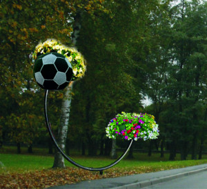 ARM101-F.CV АРИЗОНА с футбольным мячом, цветочница с термочашами и декоративной цветочницей в виде мяча LAB.Space