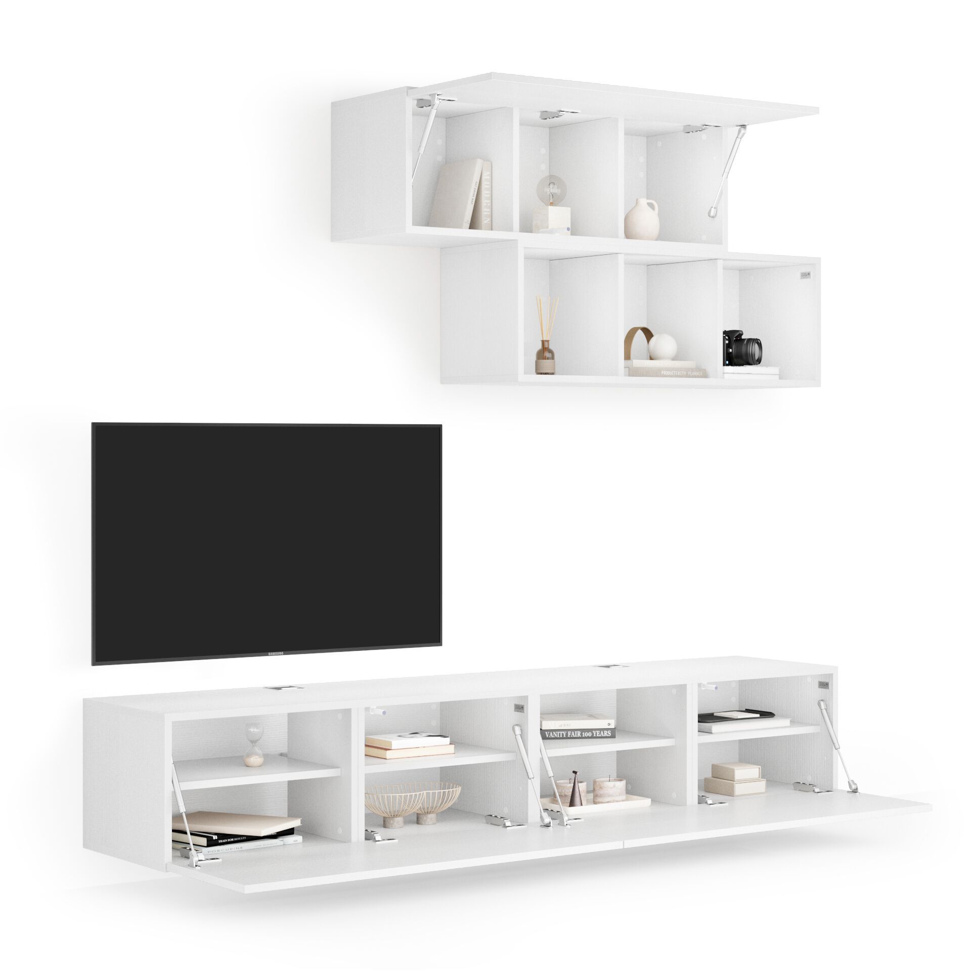 Модульная оборудованная стена установленная стеной в меламинированном Mobili Fiver Easy ARCH-00044646 - Вид №38