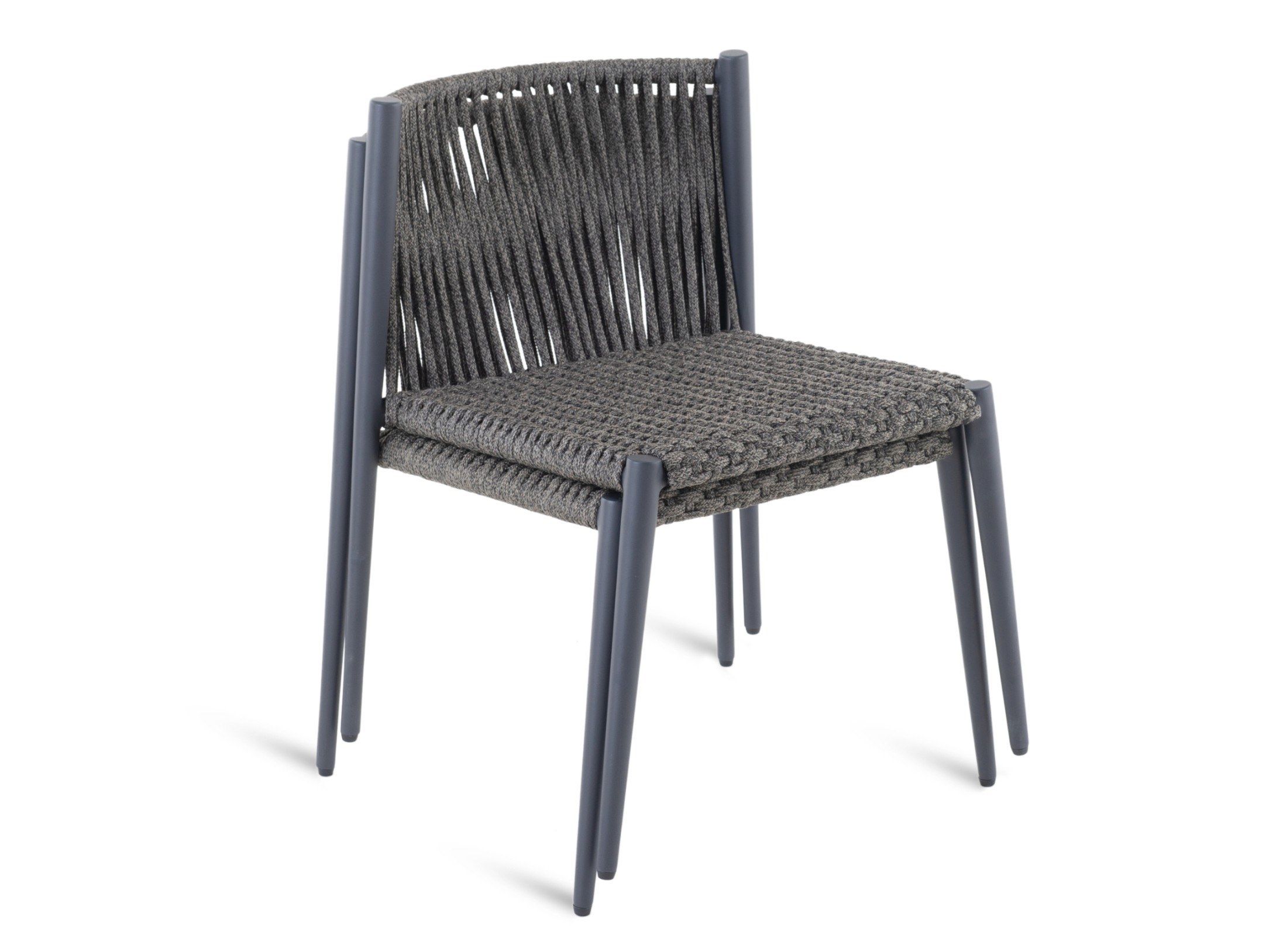 Штабелируемый стул из алюминия и полиолефиновой веревки Unopiù свет ARCH-00003810 - Вид №1