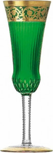 10555925 St. Louis Фужер для шампанского St. Louis "Цветок чертополоха" 90мл (зелёный) Хрусталь