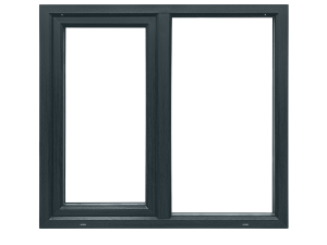 85488954 Пластиковое окно ПВХ VEKA двустворчатое 120х100 мм (ВхШ) однокамерный стеклопакет цвет белый/серый антрацит STLM-0063244 Santreyd
