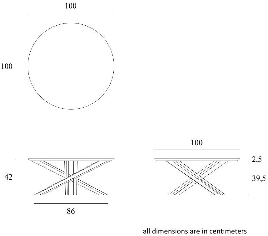 Ethnicraft Круглый журнальный столик из дуба Oak mikado 50542 - Вид №5