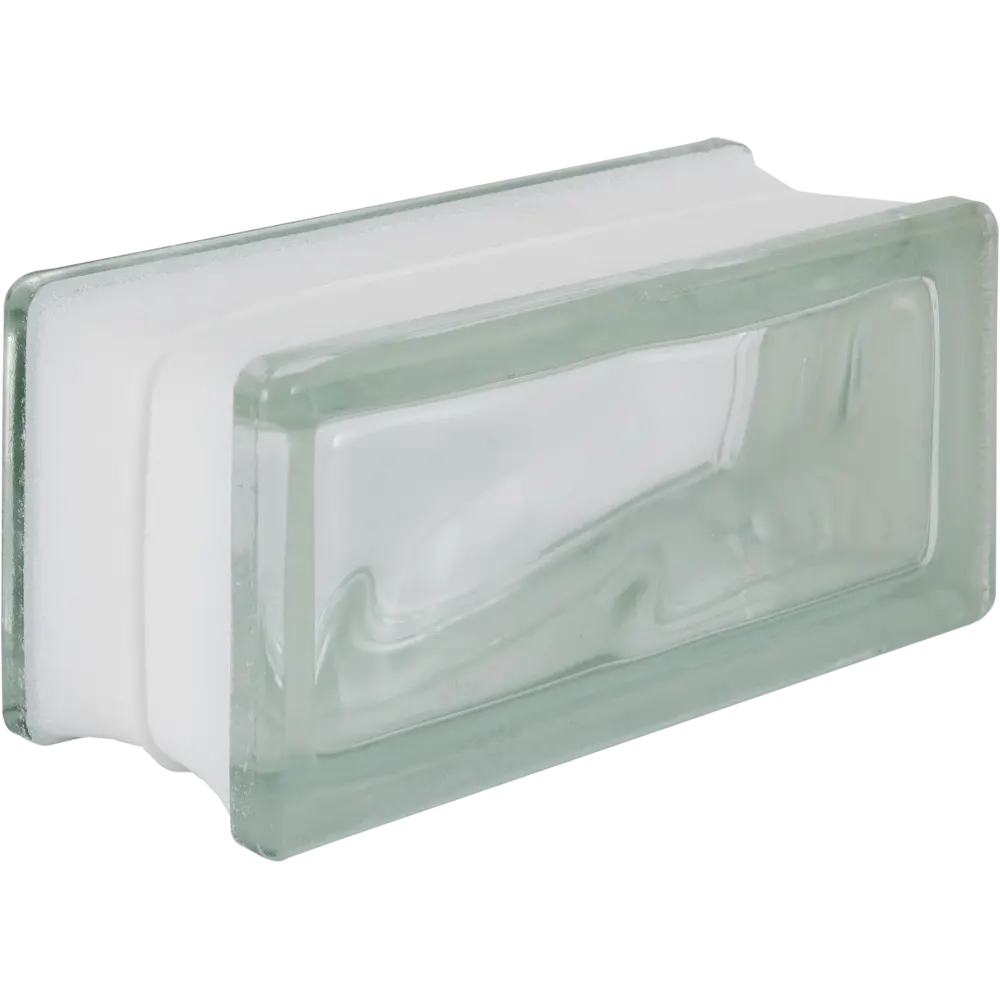 Стеклоблок Богема бесцветный половинка Волна SEVES BASIC STLM-2191357